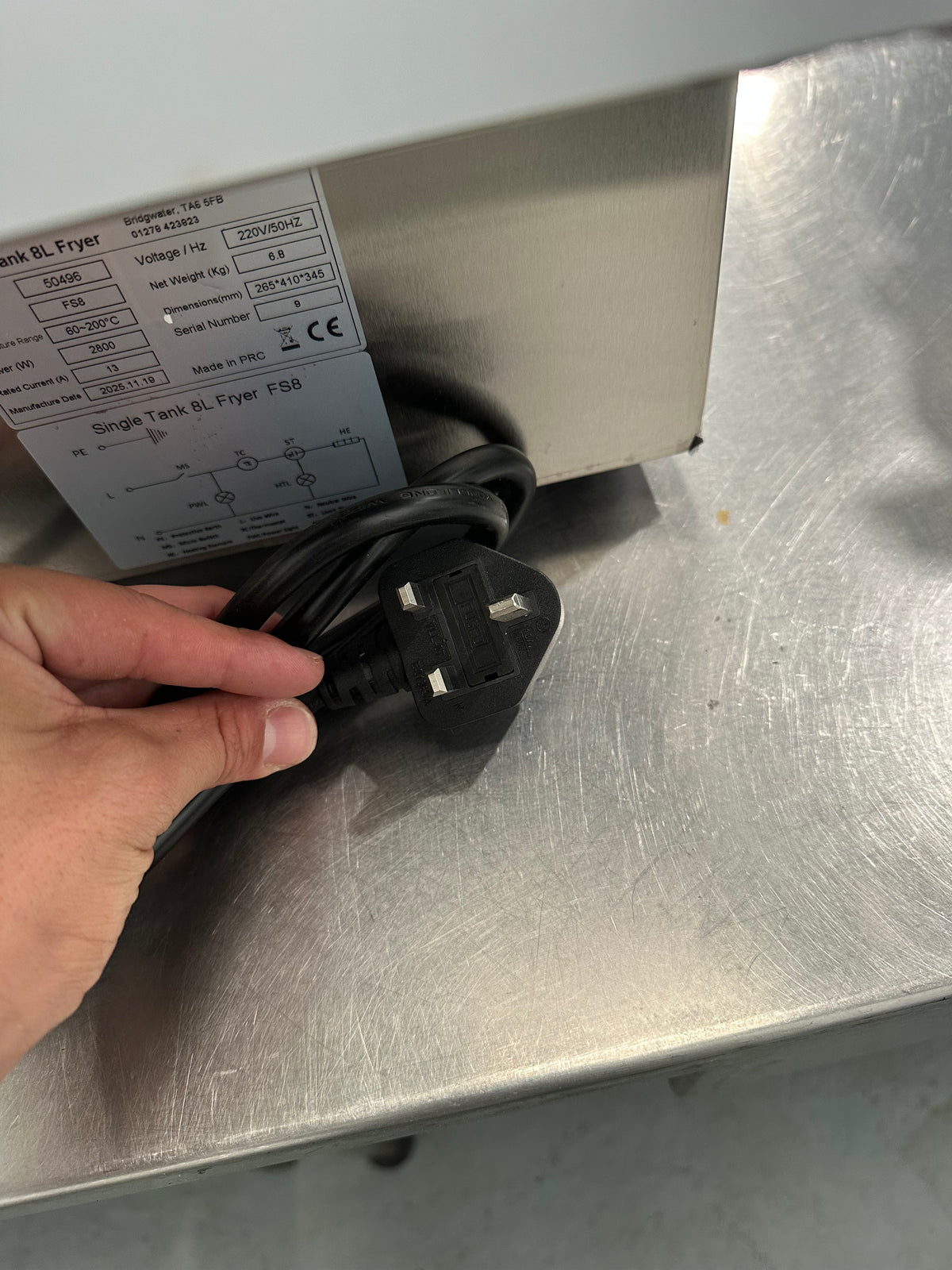 Tabletop Fryer 8L HEITTOX 13AMP