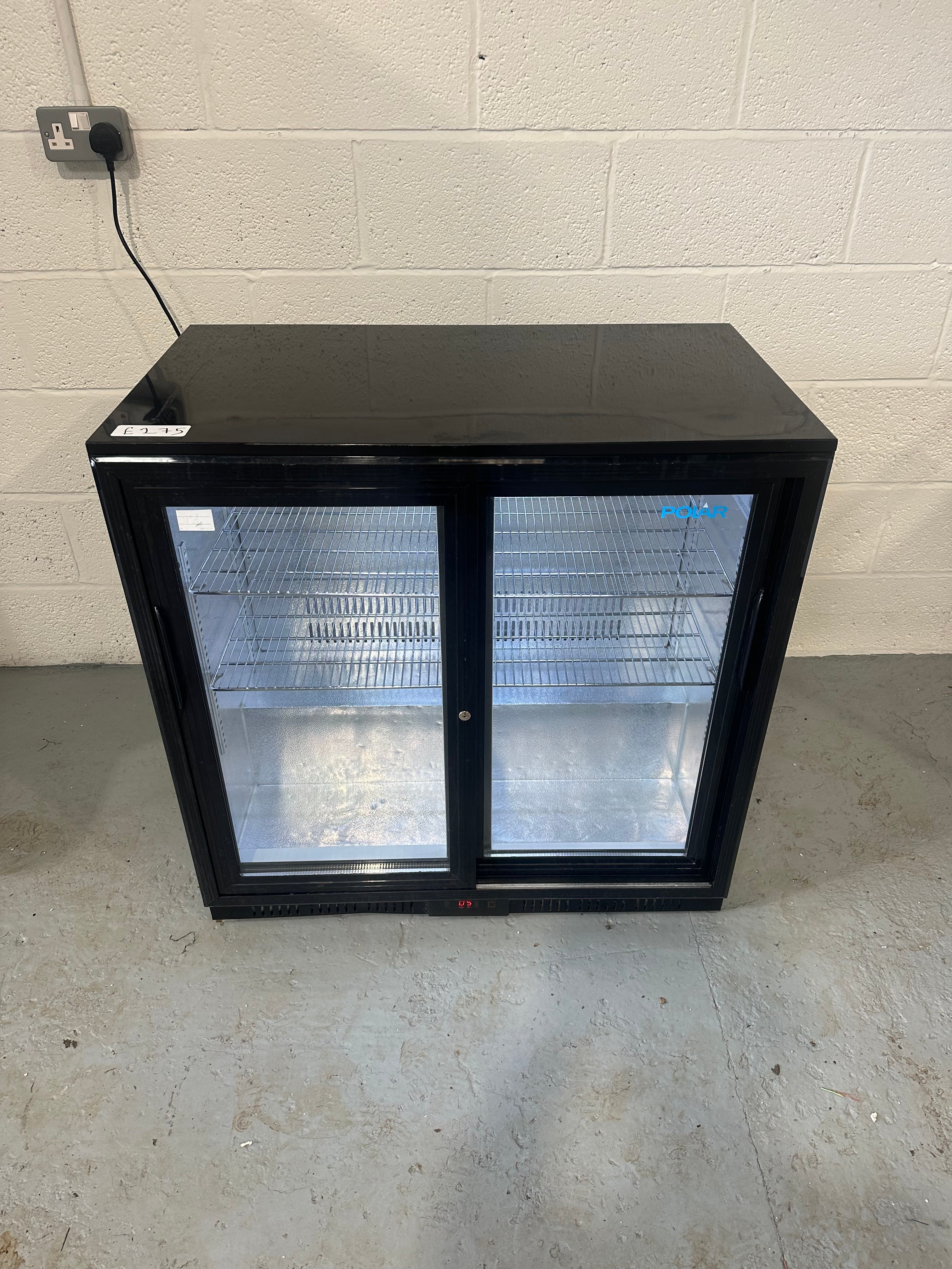 Polar G-Series Back Bar Cooler with Sliding Doors 208Ltr