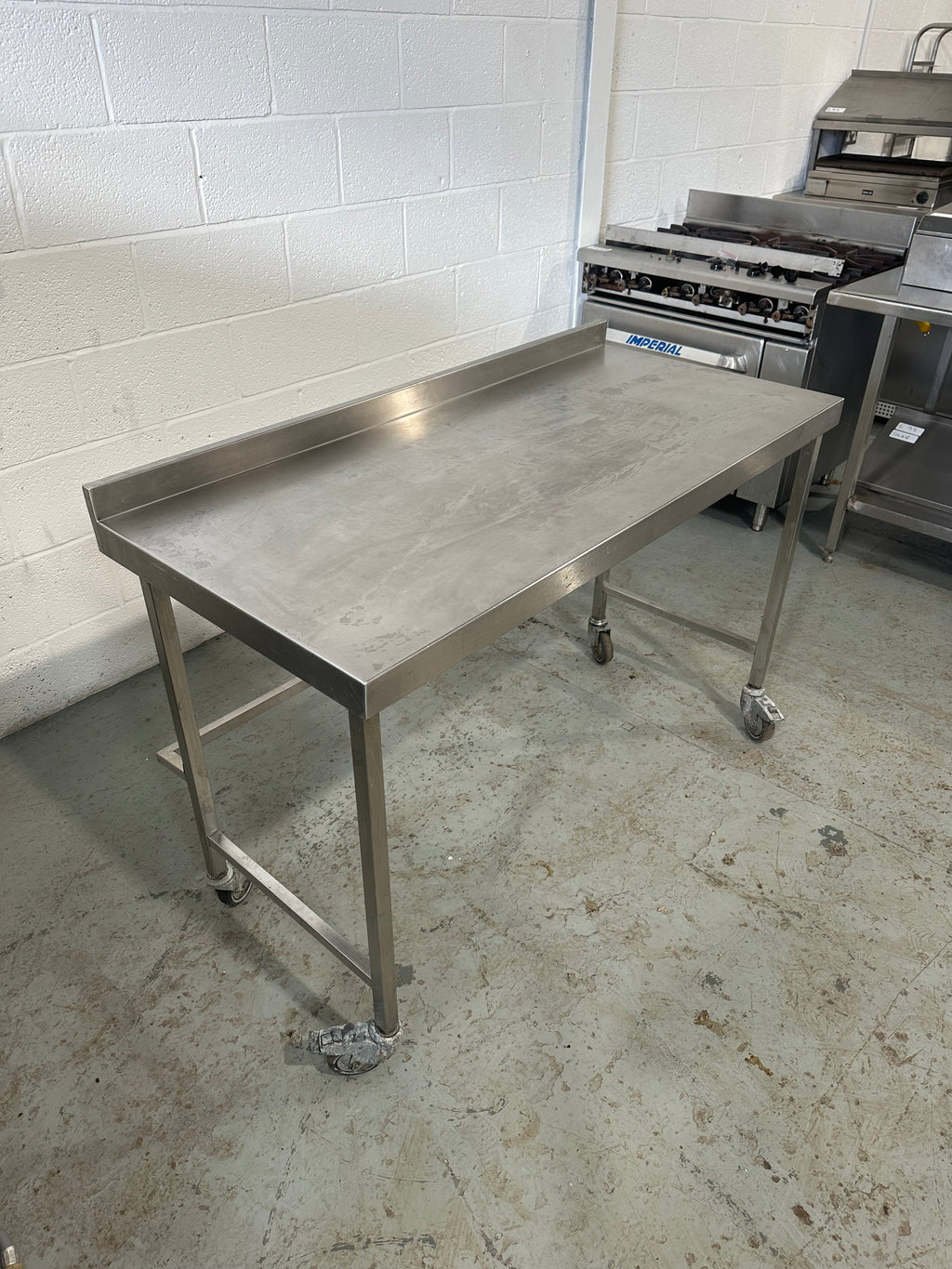 Stainless Steel Table On Wheels